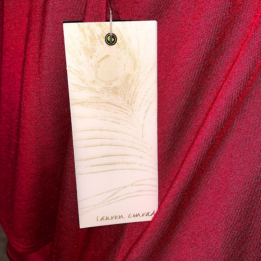 Lauren Conrad Draped Top with Elastic Banded Waist, Size M - Picture 3 of 4